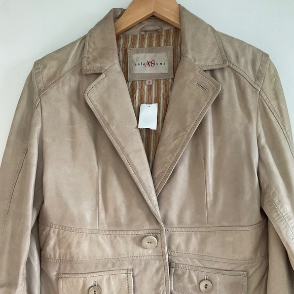Vintage Leather A&S Selections Jacket women’s size Large - Picture 2 of 4